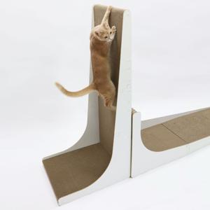 자이언트 수직 월 고양이 스크래쳐 웜 화이트