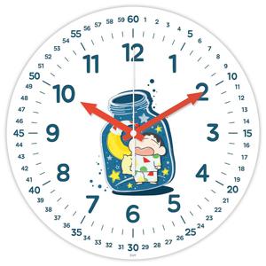 짱구 무소음 시계 달님별님 교육용 벽시계