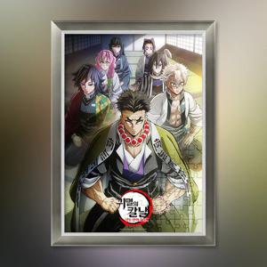 귀멸의 칼날 4기 합동 강화 훈련편 직소 퍼즐 액자 세트 500피스 귀칼 애니메이션 캐릭터