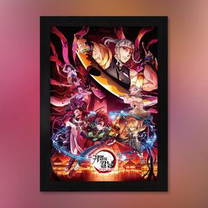 귀멸의 칼날 2기 환락의 거리 직소 퍼즐 액자 세트 500피스 귀칼 애니메이션 캐릭터