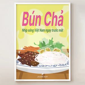 베트남 요리 분짜 그림 식당 포스터 국수 음식 액자 인테리어