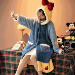 러블리 백설공주 극세사 원피스 수면잠옷 따듯한 겨울 감성 홈웨어 파자마 보온 수면 잠옷