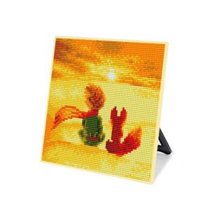 DIY 보석십자수 스탠드형 큐트 20x20cm DS82_(소)어린왕자-사막여우