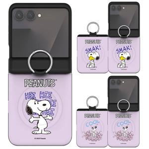 갤럭시Z플립7 스누피 레트로 맥세이프 오토홀드 힌지보호 핑거링 카드 범퍼 케이스