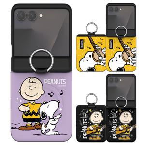 갤럭시Z플립7 스누피 씽쏭 댄싱 맥세이프 오토홀드 힌지보호 핑거링 카드 범퍼 케이스