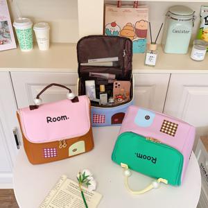 귀여운 여행용 화장품 파우치 대용량 휴대용 메이크업 박스 정리 수납 가방 이너백 정리함