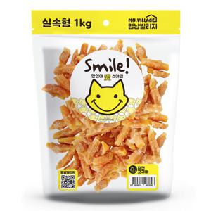 스마일 치킨 고구마 1kg 대용량 강아지 닭가슴살 고구마 말랭이
