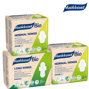 NEW 유기농 순면 생리대 혼합 3팩 (노말윙2+롱윙1)