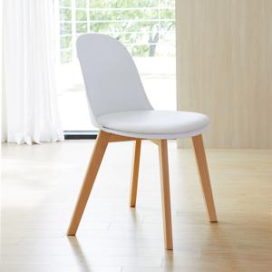 무이 인테리어 카페 원목 식탁의자(가죽방석) 5colors