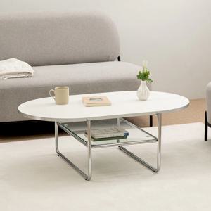 디어 1000X600 2단 소파 테이블 타원형 강화유리 탁자 거실 쇼파 미드 센츄리 좌식