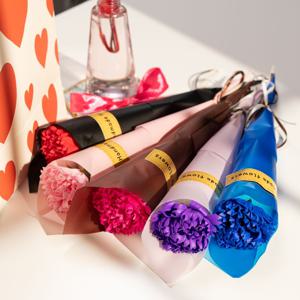 어버이날 스승의날 꽃바구니 도매 꽃다발 재료 HS04 비누꽃 카네이션 10P