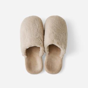 발이 편한 통굽 퍼 겨울 슬리퍼