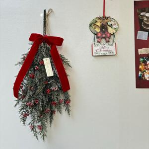 크리스마스 리스 가랜드 갈란드 레드베리 스웨그 Velvet