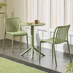 아르하 플라스틱 야외 테이블 의자 2P 세트 3color