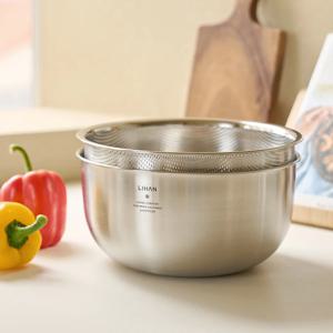 본 스텐 믹싱볼 채반 2P 세트 24cm