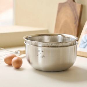 본 스텐 믹싱볼 채반 2P 세트 21cm