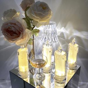 글리터 양초 모형 감성 인테리어 소품 촛대 조명