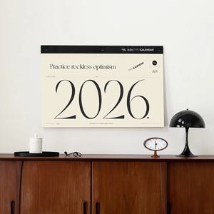 [해외] 2026 타이포 캘린더 대형 모던 인테리어 심플 달력