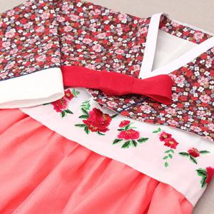 한복 치마 가슴띠 자수 장식 부자재