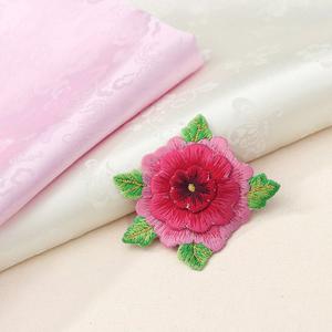 한복 무궁화 입체 자수 장식 저고리 깃 섶 치마 가방 소품 등 부자재 와펜