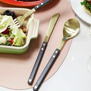 쌍띠에 골드 커트러리 디너스푼