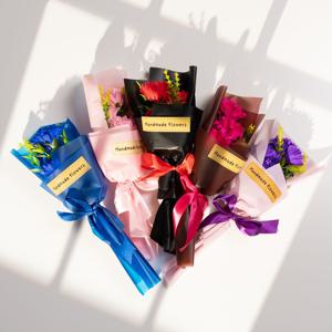 어버이날 스승의날 꽃바구니 도매 꽃다발 재료 HS06 비누꽃 카네이션 5P