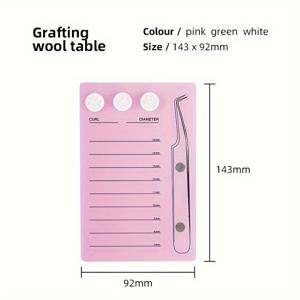 TEMU 아크릴 속눈썹 연장 팔레트, 핀셋 슬롯 및 스케일이 있는 자기 패드, 접목을 위한 전문 래쉬 기술 도구