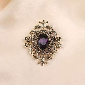 TEMU 빈티지 꽃 브로치 핀, 우아한 유리 라인 스톤 , 패션 스카프 및 성격 의류 버튼, 일상 및 파티에 적합, 크리스마스 및 선물에 이상적입니다.