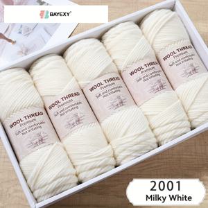 TEMU BAYEXY - 70% 메리노 울, 30% 안티필링 섬유, 4-5mm 바늘용 중간 두께 실, 5볼 팩, 500g, 중간 무게, 약 3mm 두께, 가볍고 부드러운 DIY 니팅 및 크로셰용 스웨터, 코트, 조끼, 숄, 스카프, 모자 등