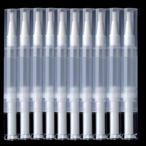 TEMU 10개 클리어 플라스틱 네일 폴리ッシュ 펜 세트 브러시 포함, 향수 없는 미세 팁 진공 보관용 화장품 용기, 입술 글로스, 향수, 바디 파운데이션 용 - 3ML/5ML 재충전 가능한 디스펜서 병|향수|매니큐어|네일팁