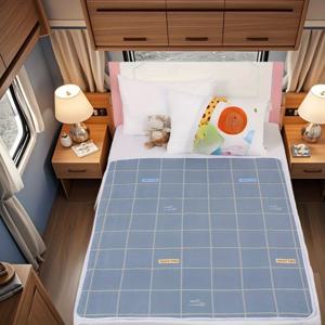 TEMU RV 침구류, 4겹 미끄럼 방지 성인 및 애완동물 매트 - 재사용 가능, 세탁 가능, RV 침실에 적합, 31.5x47.24 인치, 여성 위생 및 산후 관리를 위한 경량 폴리에스터 원단, 위생 매트 | 유쾌한 디자인 | 내구성 있는 패브릭, 애완동물 침대