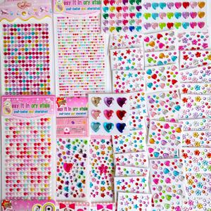 TEMU 38pcs 컬러 혼합 매칭 조합 워터 드릴 스티커 세트 러브 라운드 진주 체인 꽃 다섯 개의 별 손수 메이크업 장식 컬러 데칼 장식