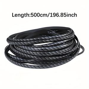 TEMU 1롤 (총 5m/16.14ft) 헤비듀티 도어 엣지 보호 스트립 - 스크래치 방지, 내마모성, 페인트 가드, 자동차 도어 트림 보호대 - 간편 설치, 도구 불필요, 자동차, 트럭, SUV, 밴용 - 외부 차량 보호, 차량 도어 엣지 가드, 카본 파이버 디자인, 유연한 설치, 현대 차량 액세서리, 트럭 소유자용