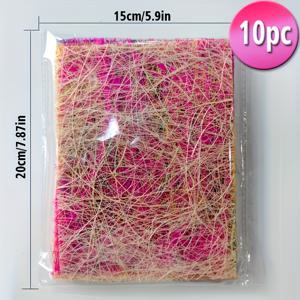 TEMU 10개 A5 텐컬러 홀로우 메시 파이버 페이퍼 - 판타지 테마 핸드메이드 DIY 공예 재료, 스크랩북, 믹스 미디어 아트, 카드 만들기 & 저널 데코레이션용 - 화려한 다양한 색상과 섬세한 질감 디자인, 종이 공예 용품, 판타지 테마 크래프트, 촉감 있는 공예 소재