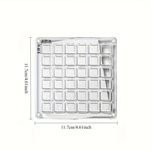 TEMU 그리드 구획이 있는 아크릴 자석 보관함 - 해변 수집품용 투명 조개 & 돌 정리함, 장식 디스플레이 케이스 (화이트/골든), 조개 전시 박스, 모던 디자인, 내구성 있는 구조