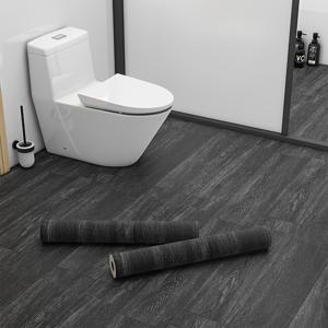 TEMU 1롤 레트로 블랙 우드 그레인 자체 접착 바닥 스티커, 벗겨내고 붙이는 벽지, 탈착식 벽지, 주방 타일 스티커, 주방, 침실, 욕실, 식당, 거실, 카운터탑 가구, 홈 및 가구 리모델링, 장식용 벽지, 홈 리모델링, 23.62인치 X 118.11인치