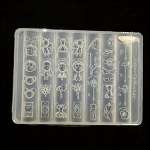 TEMU 1개 고투명 3D 벚꽃 네일 아트 몰드 - 애니메이션 캐릭터 & 플로럴 모티프, DIY 네일 디자인용 레진 실리콘 몰드, 클레이 공예 및 주얼리 만들기 - 재사용 가능 다목적 도구, 전원 불필요, 여성 선물 추천 (귀여운 토끼, 하트 & 별 장식 호환)