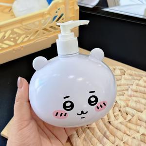 TEMU 치이카와 귀여운 애니메이션 캐릭터 리필 가능한 샤워 젤 디스펜서 병 - 하치 & 치이카와 테마 누수 방지 펌프 탑, 휴대용 여행용 샴푸 용기, 카와이 디자인 (기숙사, 욕실용)|트래블보틀
