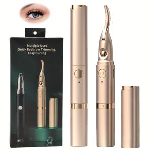 TEMU 1개 2-in-1 여성용 속눈썹 컬러 및 전기 면도기, 듀얼 히트 설정(60°/80°), 어머니날, 발렌타인데이 등에 완벽한 선물!