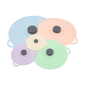 TEMU 비독성 실리콘 뚜껑 5pcs 세트 - 베이지, 퍼플, 그린, 핑크, 블루 소프트 컬러 - 전자레인지 및 스토브탑 안전, 누수 방지 밀봉 - 냄비, 그릇, 병에 적합 - 공간 절약형 주방 보관 도구 - 일상 및 휴일 요리에 이상적 - BPA 프리 주방 뚜껑, 현대 주방용품,내구성 있는 소재,재사용 가능한 커버