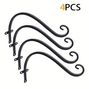 TEMU 1/2/4개 노르딕 스타일 야외 후크 세트, 12인치 헤비듀티 화분 걸이 및 가벼운 행잉 키트, 벽걸이 식물 훅, 철제 아트 액세서리, 꽃바구니 훅, 새 모이통 걸이, 주방용 화분 & 팬 건조대 장식 훅