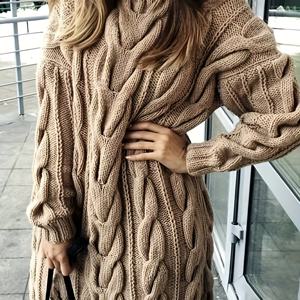 TEMU 플러스 사이즈 - 여성용 플러스 사이즈 스웨터, 우아한 하프하이넥 풀오버, 가을/겨울용 루즈핏 긴팔 스웨터, 오피스 & 캐주얼 & 포멀 이벤트용, 매일 및 특별한 날을 위한 편안한 스웨터, 텍스처 니트웨어, 고품질 스티칭, 세련된 니트웨어, 패션 애호가