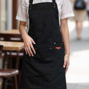 TEMU 【전문가용】폴리에스터 앞치마 포켓 포함, 캐주얼 스타일, 단색, 신축성 없는 원단, 레귤러 핏, 민소매 디자인, 사계절용 레스토랑, 카페, 호텔, 셰프, 과일 가게, 버거 가게, 슈퍼마켓 직원용, 레스토랑 앞치마 | 캐주얼 앞치마 스타일 | 기능성 포켓 앞치마