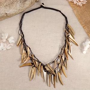 TEMU 핸드메이드 빈티지 코코넛 쉘 목걸이 - 고품질 재활용 나무 비즈와 블랙 코드, 러스틱 자연 감각 여성용 주얼리, 캐주얼 여행 & 뮤직 페스티벌 액세서리, 발렌타인데이 선물, 트로피컬 아트 공예품