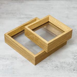 TEMU 1개 모던 양면 투명 나무 사진 액자 - 사각형 세로 디스플레이 (미술 작품, 표본, 가정 및 사무실 장식용) - 발렌타인데이, 생일, 크리스마스, 어버이날, 졸업식, 결혼식, 새해를 위한 완벽한 선물