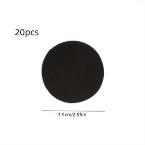 TEMU 20개/팩 검정색 알루미늄 향로 패드, 방화 향로 패드, 향로 및 모기 퇴치 램프 트레이, 안전하고 편리함, 전기 불필요