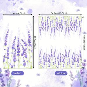 TEMU 20개 라벤더 유니콘 손수건 - 웨딩, 생일, 파티 용품 할로윈&크리스마스용 우아한 라벤더 & 그린 리프 디자인 일회용 종이 식탁 타월