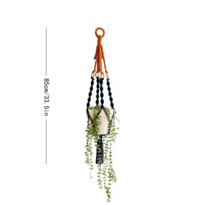 TEMU 1pc 마크라메 식물 매달리기 스타일 실내 녹색 식물 꽃병 매달리기 보관 네트 바구니 매달리기 로프 - 손으로 짠 대조 색상 레이스 태슬 매달리기 바구니 매달리기 로프, 꽃병 매달리기 로프 | 스타일 | 손으로 짠 네트