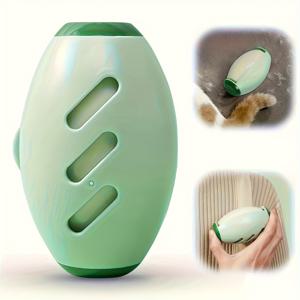 TEMU 1개 세탁 가능하고 재사용 가능한 수동 린트 롤러 - 가정용 배터리 필요 없는 내구성 있는 애완 동물 털 제거기, 인체공학적 플라스틱 손잡이, 녹색 & 흰색 디자인, 옷용 린트 리무버