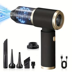 TEMU 핸드헬드 진공 청소기 - 멀티 기능 액세서리 키트 포함, USB 충전, 압축 공기 청소기, 사무실 키보드 청소, 자동차 미니 청소기, 강력한 애완동물 털 청소기, 쉬운 청소, 침실 청소 도구, 자동차 액세서리, 컴팩트 디자인, 휴대용 장치, 고출력 흡입력, 효율적인 필터링, 가정용 청소기|키보드